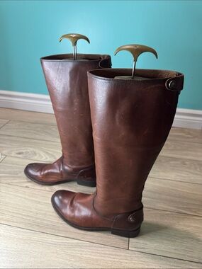 Frye Mellissa  Brown Leather Boots